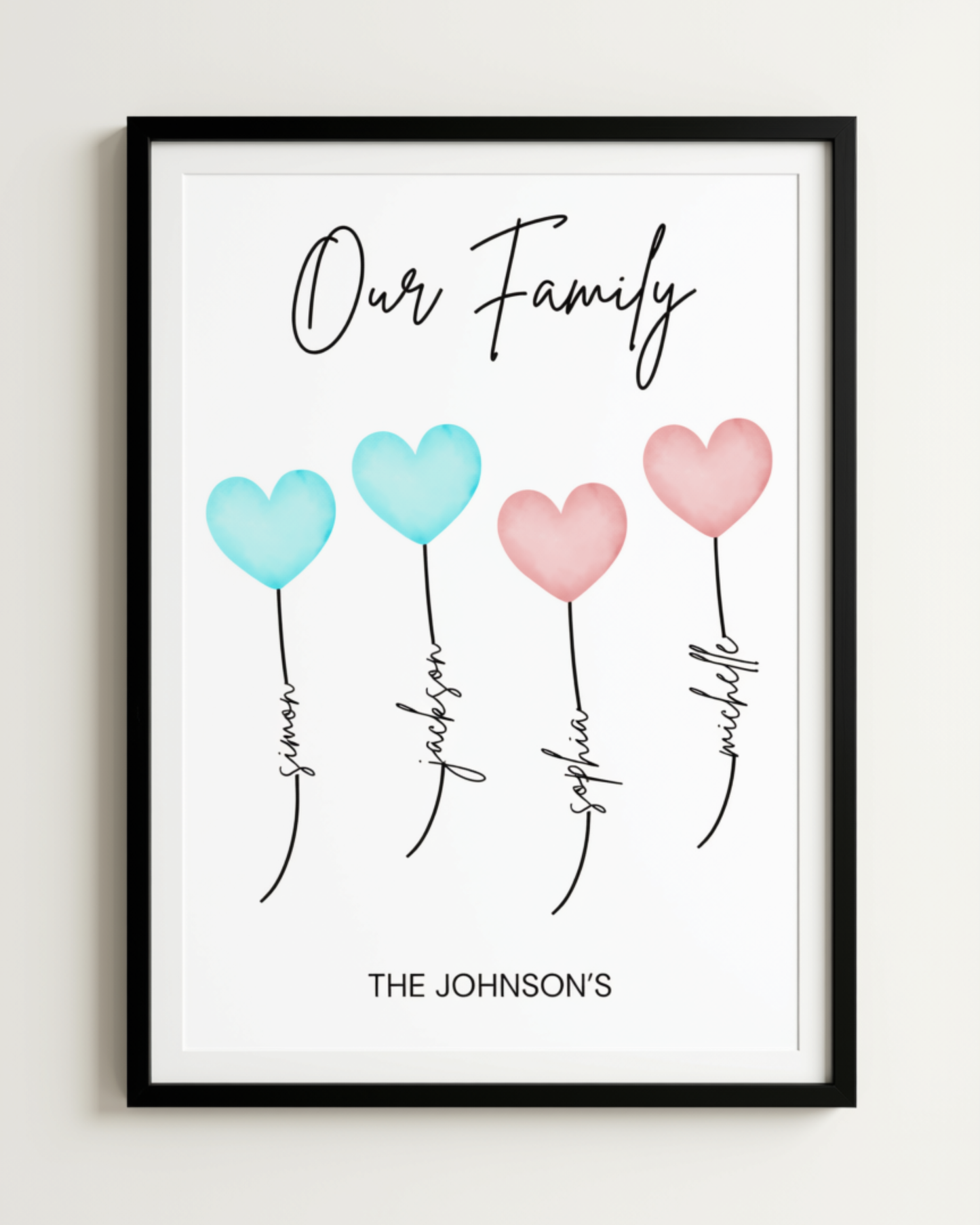 Family Balloon Print