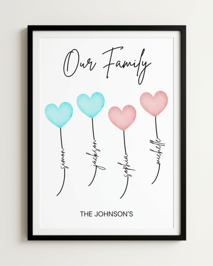 Family Balloon Print