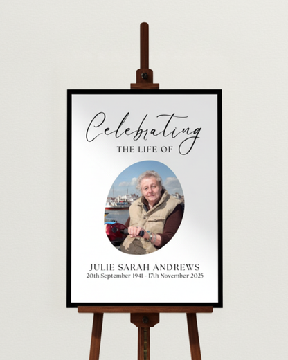 Custom Celebration of Life Memorial Board