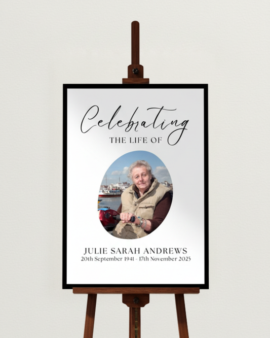 Custom Celebration of Life Memorial Board