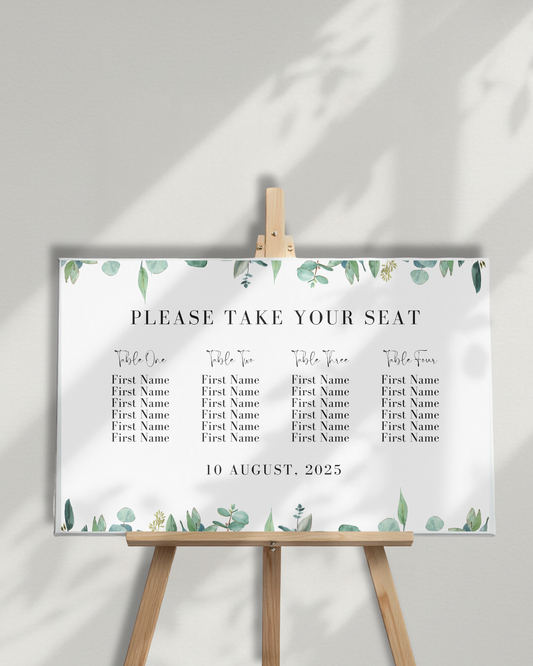 Custom Wedding Seating Plan Board